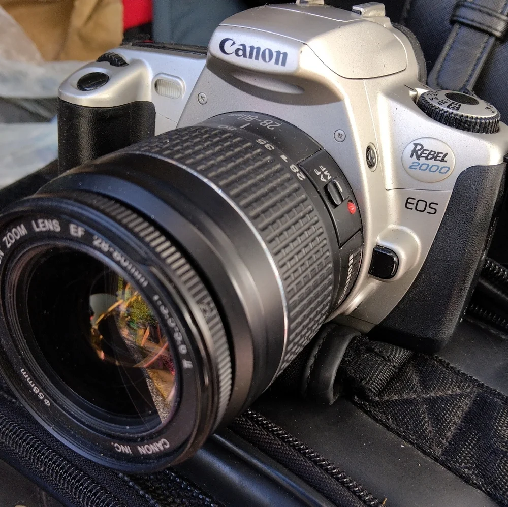 Canon Black and Silver Lens Camera